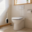 Escova Sanitária com Suporte Automático de Parede - Banheiro, Drenagem e Cerdas Resistentes