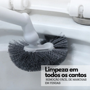 Escova Sanitária com Suporte Automático de Parede - Banheiro, Drenagem e Cerdas Resistentes