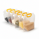 Kit 12 Sacos de 1,5L de Armazenar Alimentos/Grãos/Cereais C/ Tampa de Rosca Hermético Mania